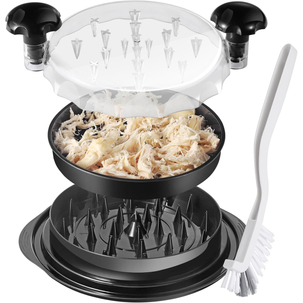 CHICKEN SHREDDER, 10.8" VISIBLE MEAT SHREDDERS TOOL TWIST WITH SEPARATE PLATE