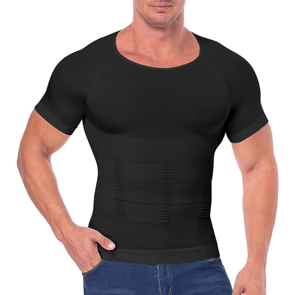 FLYJUMPER MEN'S COMPRESSION SHIRT TUMMY CONTROL SHAPEWEAR