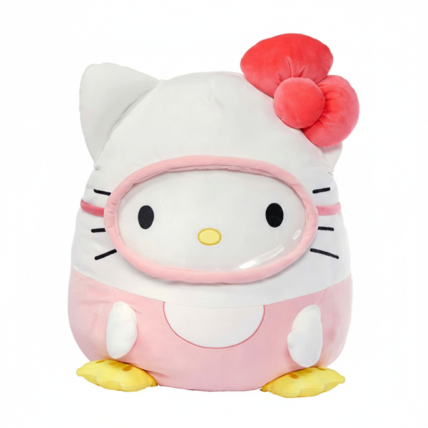 SQUISHMALLOWS HELLO KITTY EXTRA LARGE SANRIO SCUBA MASK PLUSH PILLOW PINK (SLIGHTLY USED, NO BOX)