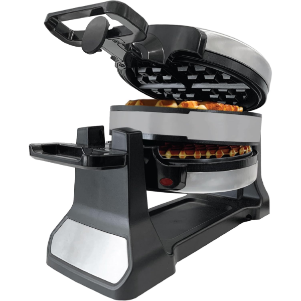 JS GOURMET 1400W DOUBLE BELGIAN WAFFLE MAKER WITH 180° ROTATION -SU
