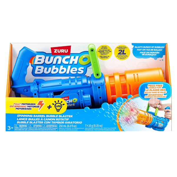 BUNCH O BUBBLES SPINNING BARREL BUBBLE BLASTER -SU
