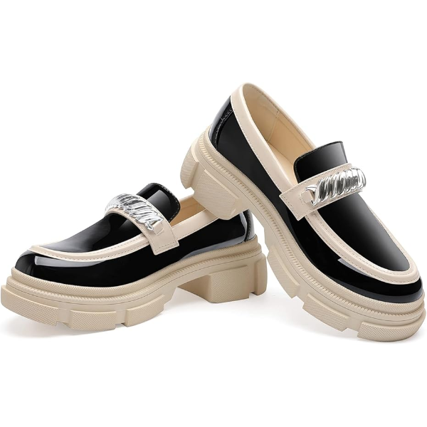 ZAYNSIA PLATFORM WOMENS LOAFER PATENT LEATHER (SIZE-11)