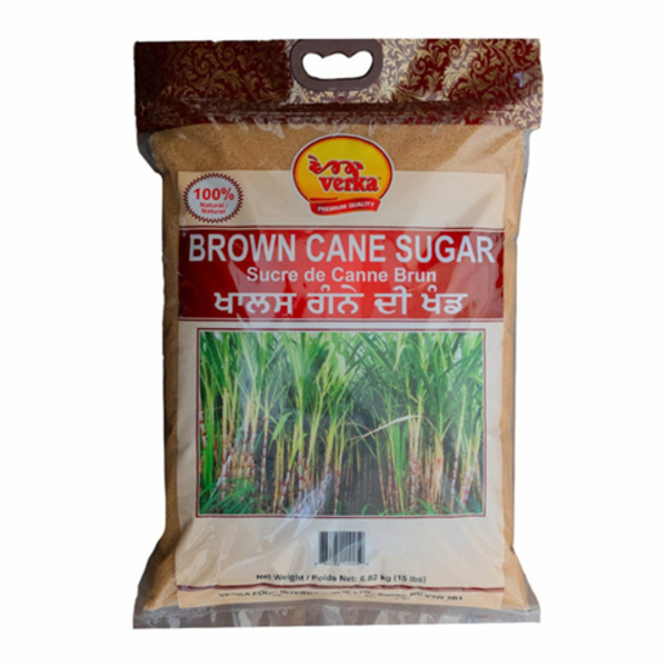 Verka Brown Cane Sugar, 15 lbs, 100% Natural Sweetener (Open)