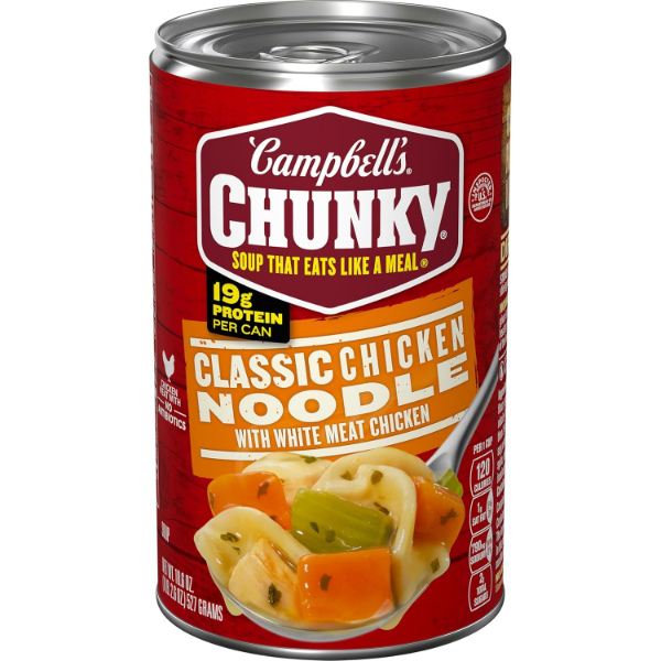 CAMPBELL'S CHUNKY CLASSIC CHICKEN NOODLE SOUP, 18.6 OZ CAN