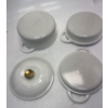Image 2 : TRAMONTINA CAST IRON COVERED CASSEROLE SET - WHITE -SU