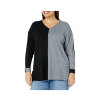 Image 1 : ZIM AND ZOE WOMEN'S PLUS SIZE SWEATER SPLICE IT