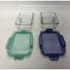 Image 3 : ELLO COLOUR LOCK DIVIDED GLASS MEAL PREP CONTAINER 2-PIECE SET -UMP