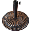 Image 1 : HEAVY DUTY ROUND BASE STAND FOR OUTDOOR PATIO MARKET TABLE UMBRELLA, BRONZE -N