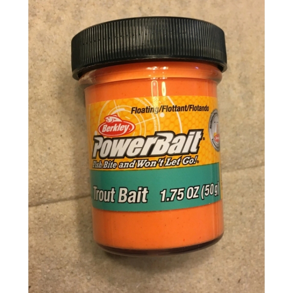BERKLEY POWERBAIT FLOATING TROUT BAIT/DOUGH FL. ORANGE 1.75 OZ BTBFO2