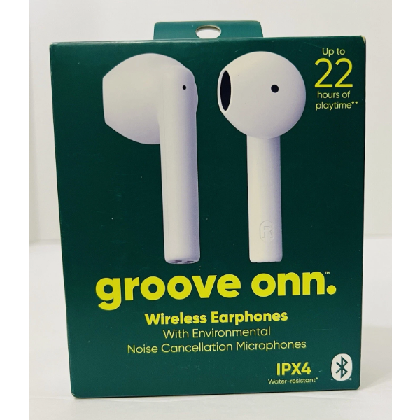 GROOVE ONN. WIRELESS EARPHONES W/NOISE CANCELLATION IPX4 & CHARGING CASE -SU