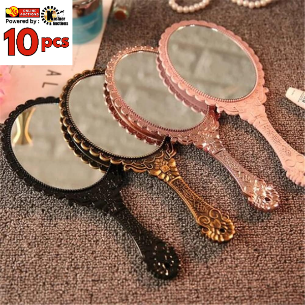 CARVED HANDHELD VANITY MIRROR (10PCS)