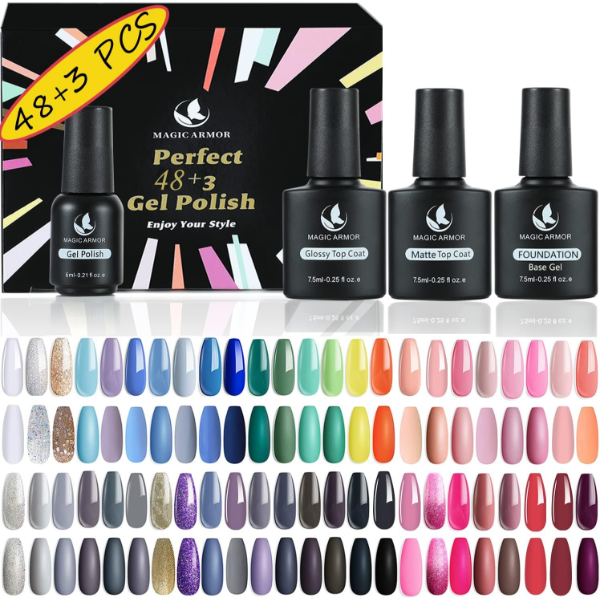 MAGIC ARMOR 51PCS GEL NAIL POLISH KIT