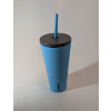 Image 2 : COLD CUP WITH STRAW - PACIFIC BLUE -SU