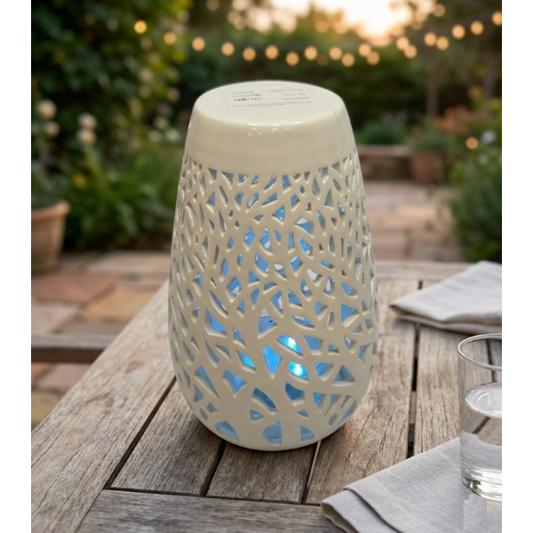 EVERGREEN CERAMIC LED LANTERN (NEW, MISSING PARTS)