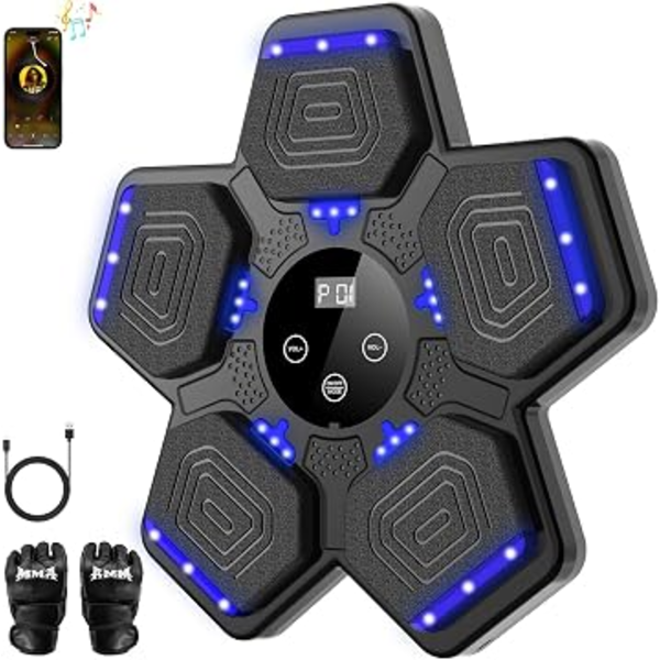  MUSIC BOXING MACHINE FOR ADULTS & KIDS - SMART PUNCHING MACHINE WITH BOXING GLOVES -N