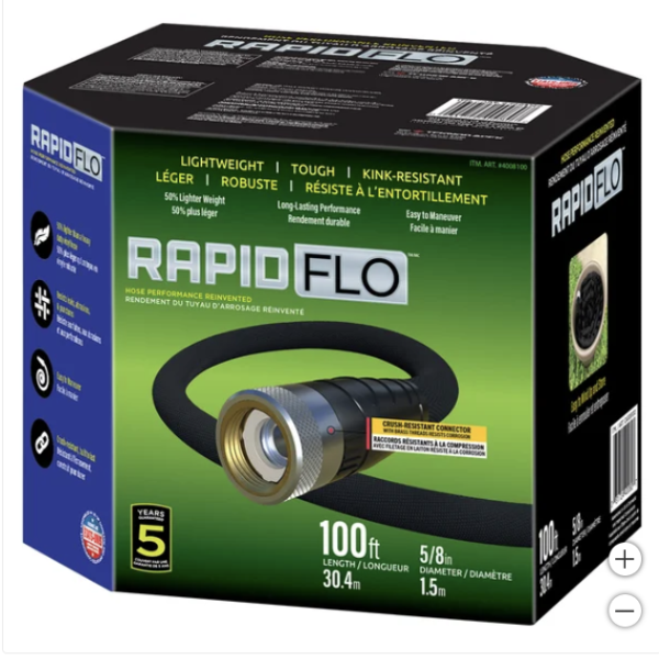 RAPID FLO 30.4 M (100 FT.) COMPACT GARDEN HOSE (NO BOX) -SU