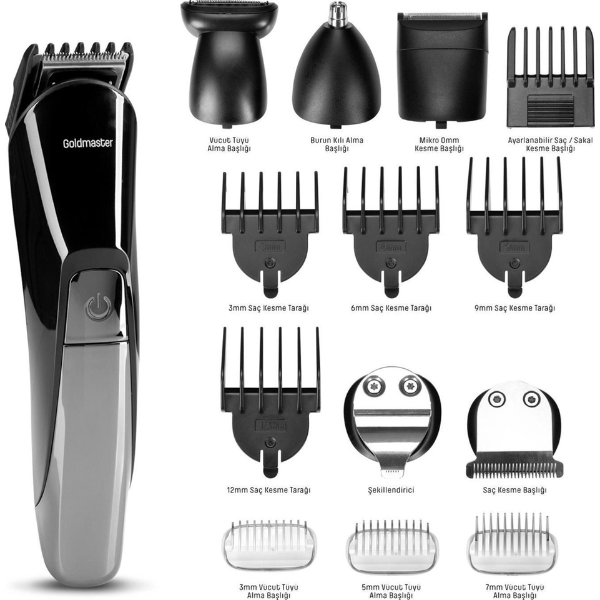 GOLDMASTER GM-8106 AZUR HAIR CLIPPER SET (BLACK)
