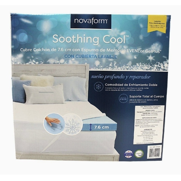 NOVAFORM SOOTHING COOL PLUS MATTRESS TOPPER 