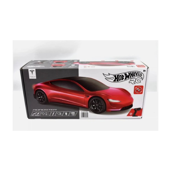 HOT WHEELS TESLA ROADSTER RADIO REMOTE CONTROL RC CAR BY MATTEL 1:10
