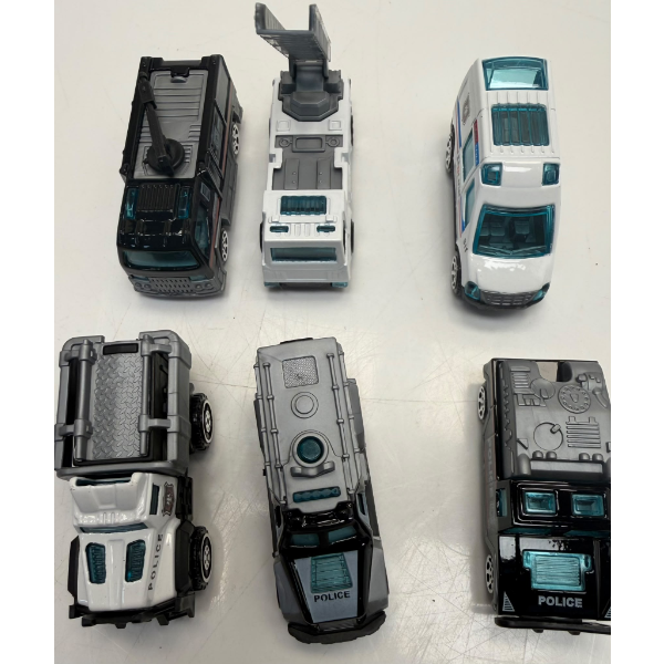 6PCS/SET POLICE ALLOY CAR MODEL TOYS -N