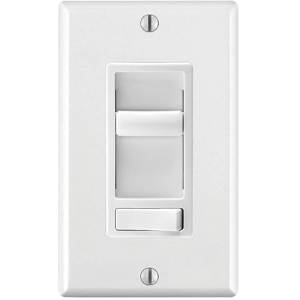 LEVITON SURESLIDE UNIVERSAL SLIDE DIMMER WITH PRESET IN WHITE (NEW, SINGLE POLE)