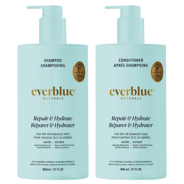 EVERBLUE - SHAMPOO AND CONDITIONER, 2 X 800 ML -N, E: 2029