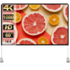 Image 1 : PORTABLE PROJECTOR SCREEN 120” 4K HD WITH STAND