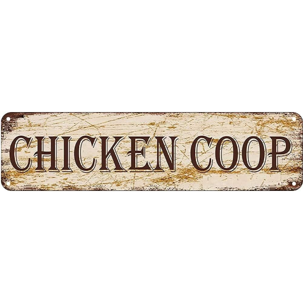 YOYUJU CHICKEN COOP SIGN ALUMINUM METAL PLAQUE RUSTIC TIN SIGN