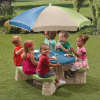 Image 1 : STEP 2 SUN FUN PICNIC TABLE WITH UMBRELLA -SU
