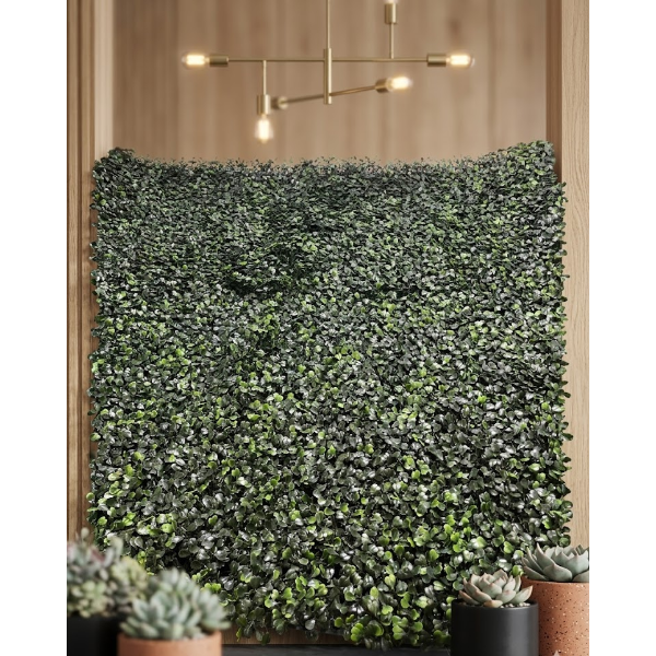 Artificial Green Boxwood Square Panel Mats