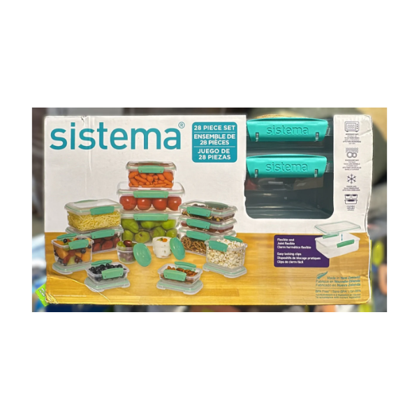 SISTEMA FOOD STORAGE SET 28 PIECE