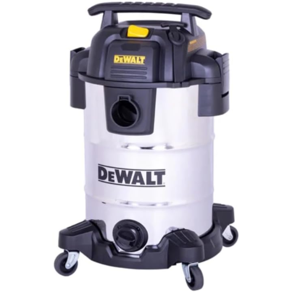 DEWALT DXV08SA 8-GALLON (30L) STAINLESS STEEL WET/DRY VACUUM, 5.0 PEAK HP -SU