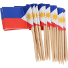 Image 1 : ALIPIS 100PCS PHILIPPINES NATIONAL FLAG COCKTAIL PICKS DECORATIVE FRUIT TOPPERS FOR PARTIES APPETIZE