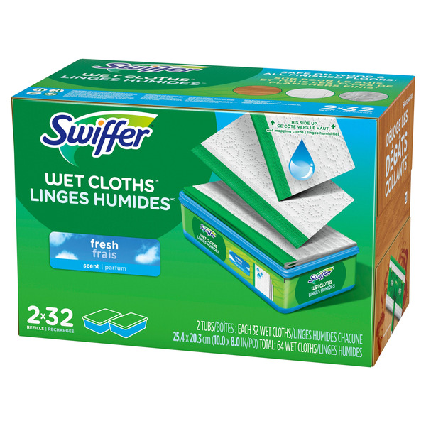 SWIFFER SWEEPER WET PAD REFILLS PACK OF 2 (USED)