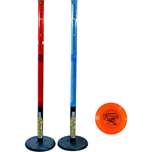 WATER SPORTS DELUXE LIGHT UP POLE GAME WITH FRISBEE DISC AND POLES -U