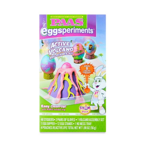 PAAS EASTER EGG DECORATING AND DYE KIT , ACTIVE VOLCANO, 1 KIT, MULTICOLOR (NEW)
