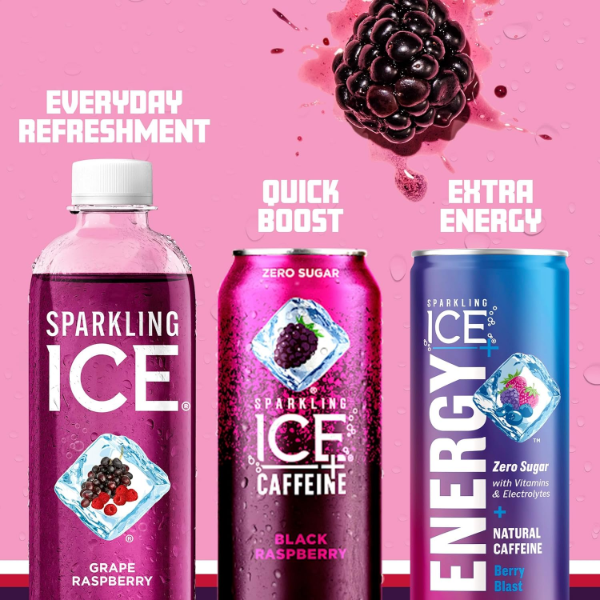 SPARKLING ICE, GRAPE RASPBERRY SPARKLING WATER, ZERO SUGAR FLAVORED WATER