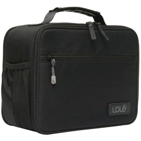 EXPANDABLE LUNCH BAG COMPATIBLE WITH LOLË – INSULATED, STYLISH, AND PORTABLE (BLACK) -U