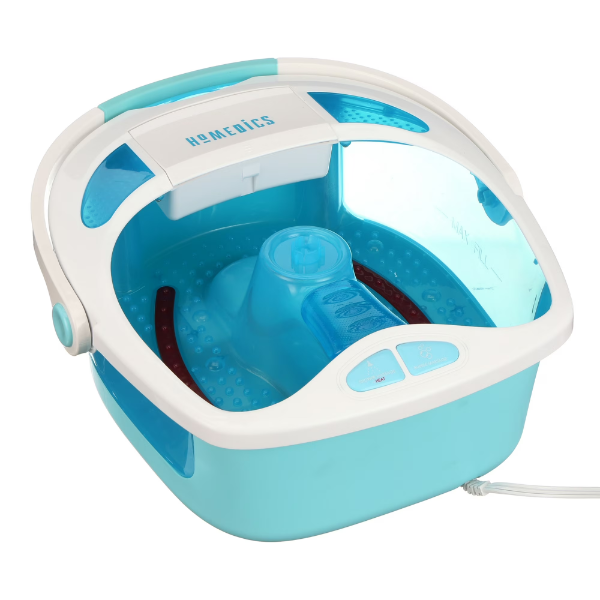HOMEDICS SHOWER BLISS FOOTSPA WITH MASSAGING WATER JETS, 3 ATTACHMENTS AND TOE-TOUCH CONTROLS