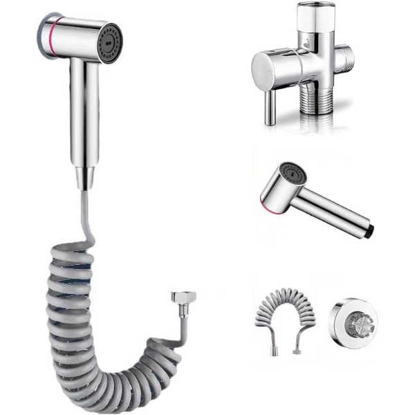 TAYFEIM HIGH-PRESSURE HANDHELD BIDET SPRAYER FOR TOILET,CLOTH DIAPER SPRAYER SET