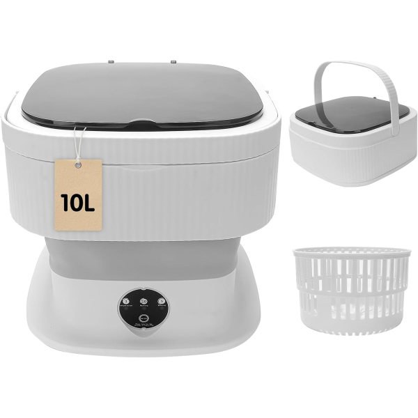 PORTABLE TRAVEL WASHING MACHINE, 10L PORTABLE MINI WASHER MACHINE
