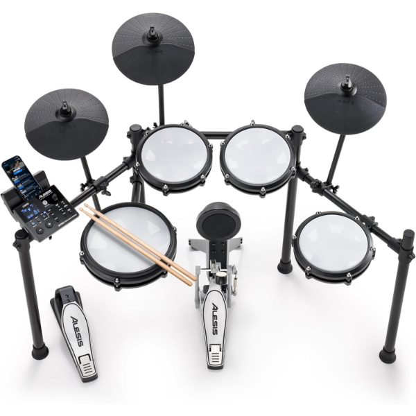 ALESIS NITRO MAX KIT COMPACT ELECTRIC DRUM KIT WITH QUIET MESH PADS -N