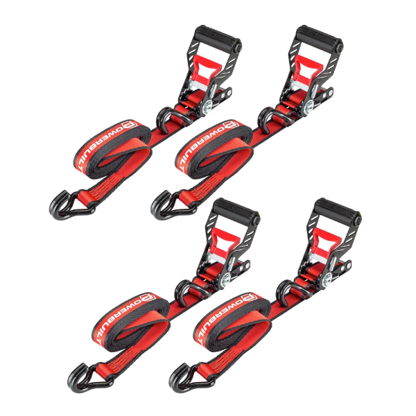 POWERBUILT RATCHET TIE DOWN SET – 1.5 IN. X 16 FT. 4-PIECE -N