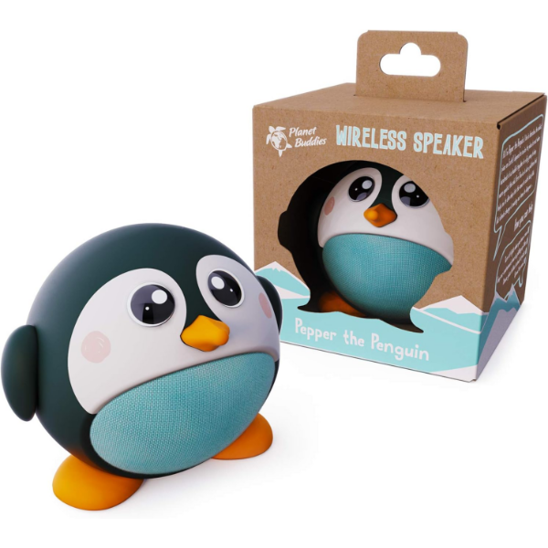 PLANET BUDDIES PENGUIN, BLUETOOTH SPEAKERS PORTABLE WITH GREAT SOUND -N