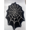 Image 2 : BLACK HALLOWEEN SPIDER WEB SHAPE RUG -U