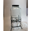Image 2 : MASON CRAFT & MORE GLASS DRINK DISPENSER SET, 11.26 L WITH METAL STAND -SU
