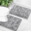 Image 1 : YIMOBRA BATHROOM RUGS SETS 2 PIECE, SOFT ABSORBENT BATH MAT AND U-SHAPED TOILET RUG WITH NON SLIP