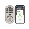 Image 1 : WEISER HALO TOUCHPAD WI-FI SMART LOCK KEYLESS ENTRY DEADBOLT, ALEXA AND GOOGLE COMPATIBLE 