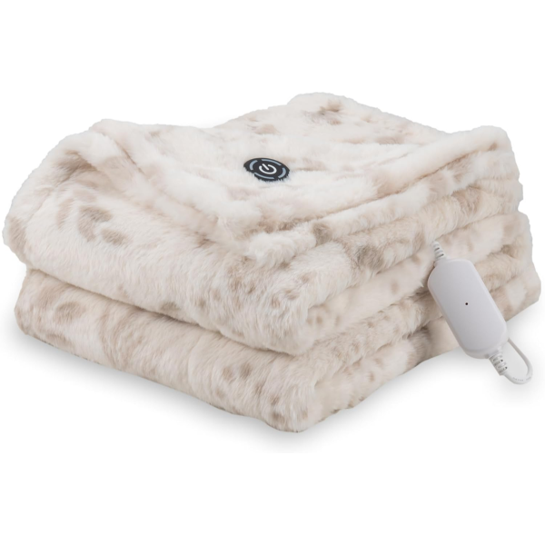 BERKSHIRE ELECTRIC HEATED THROW COLOR: WHITE (SLIGHTLY USED)