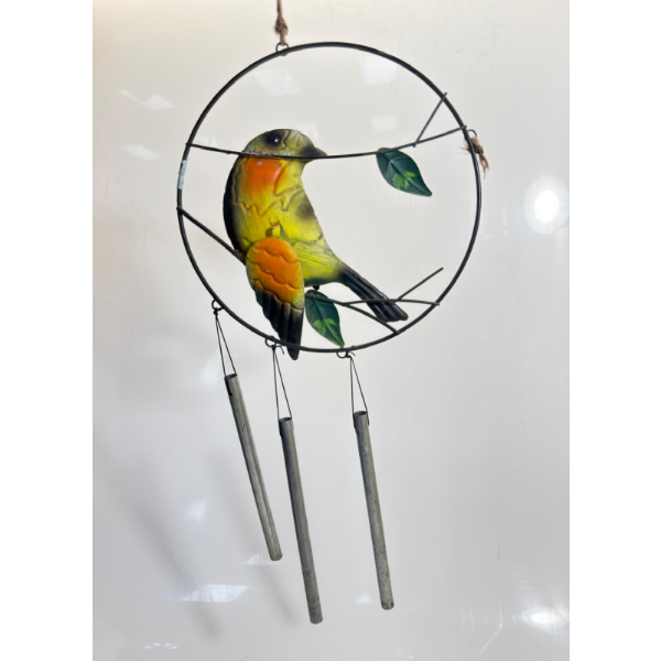 HUMMINGBIRD WIND CHIME ORNAMENT GLASS BELL FOR HOME DECORATION (SLIGHTLY USED)